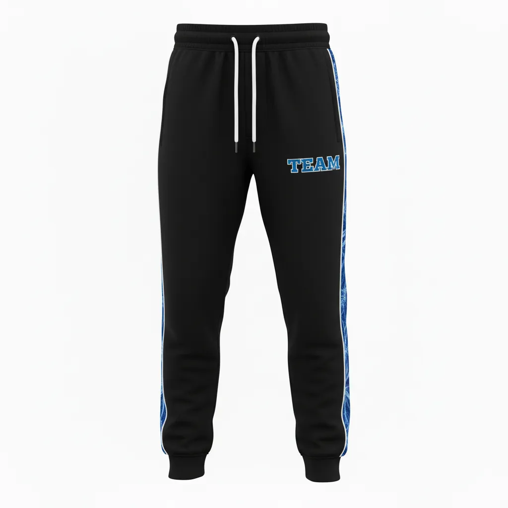 Custom Esports Jogger Pant - White - Jogger Pants All Blacks Teal - Front View - HAMCO Sports Inc.