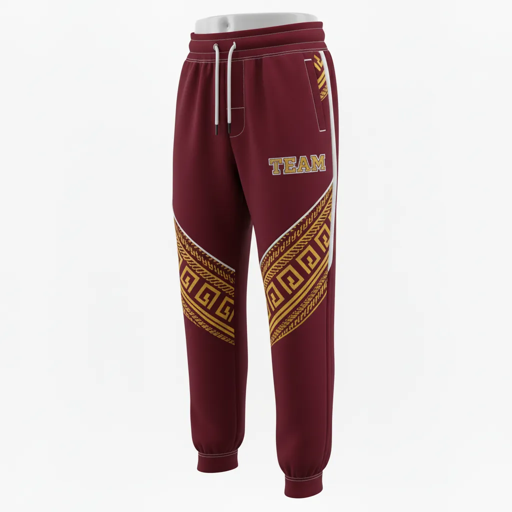 Custom Esports Jogger Pant - Gold, White - Jogger Pants All Blacks Vegas - Front View - HAMCO Sports Inc.