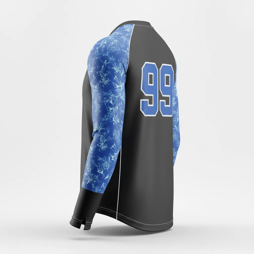 Custom Esports Long Sleeve Esports Jersey - Blue, White - Ls Jersey All Blacks Royal - Back View - HAMCO Sports Inc.