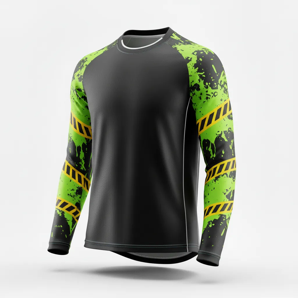 Custom Esports Long Sleeve T Shirts - Yellow, White - Ls All Blacks Electric - Side View - Hamco Sports Inc.