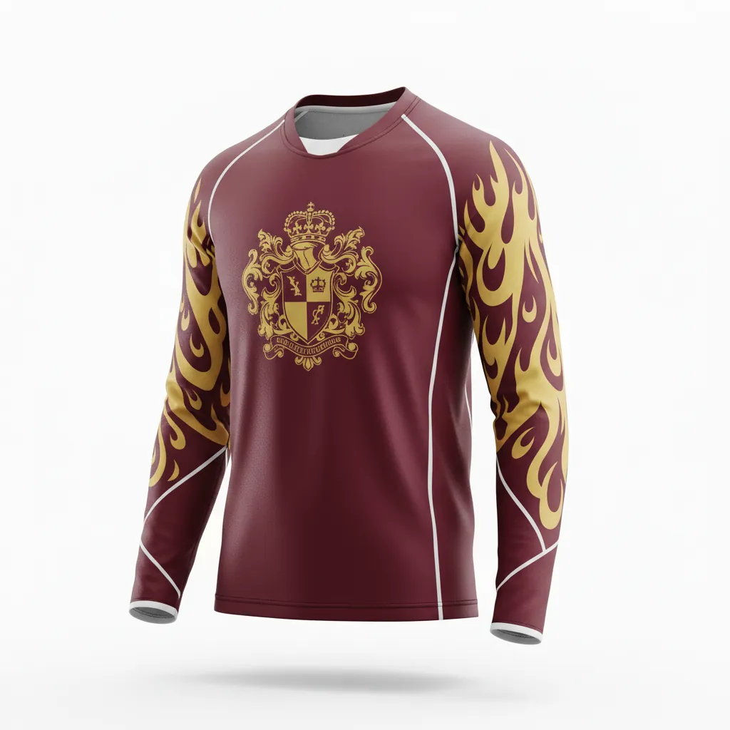 Custom Esports Long Sleeve T Shirts - Gold, White - Ls All Blacks Vegas - Side View - Hamco Sports Inc.