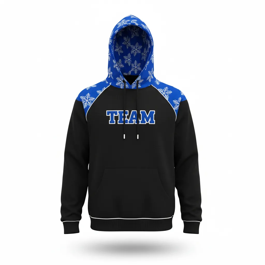 Custom Esports Pullover Hoodie - Blue, White - Pullover Hoodie All Blacks Royal - Front View - HAMCO Sports Inc.