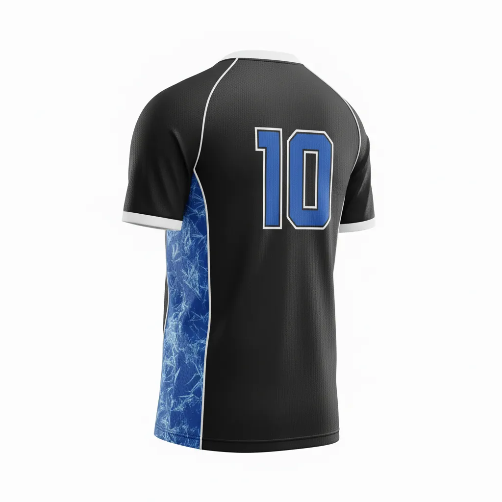 Custom Esports Short Sleeve Esports Jersey - Blue, White - Ss Jersey All Blacks Royal - Back View - HAMCO Sports Inc.