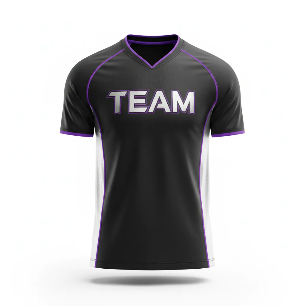 Custom Esports Short Sleeve Esports Jersey - Silver, Purple - Ss Jersey All Blacks Cyber - Front View - HAMCO Sports Inc.