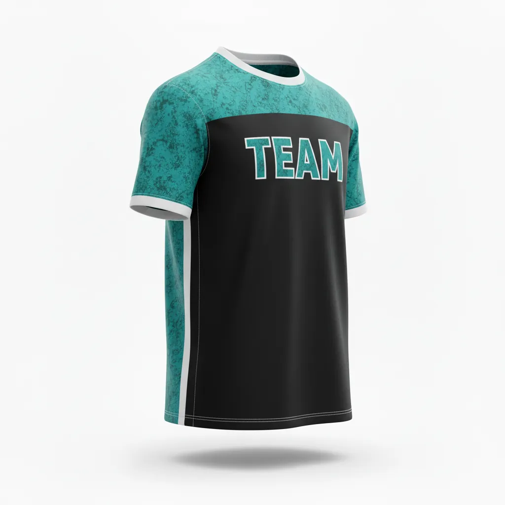 Custom Esports Short Sleeve T Shirt - White - Ss Tshirt All Blacks Teal - Front View - HAMCO Sports Inc.