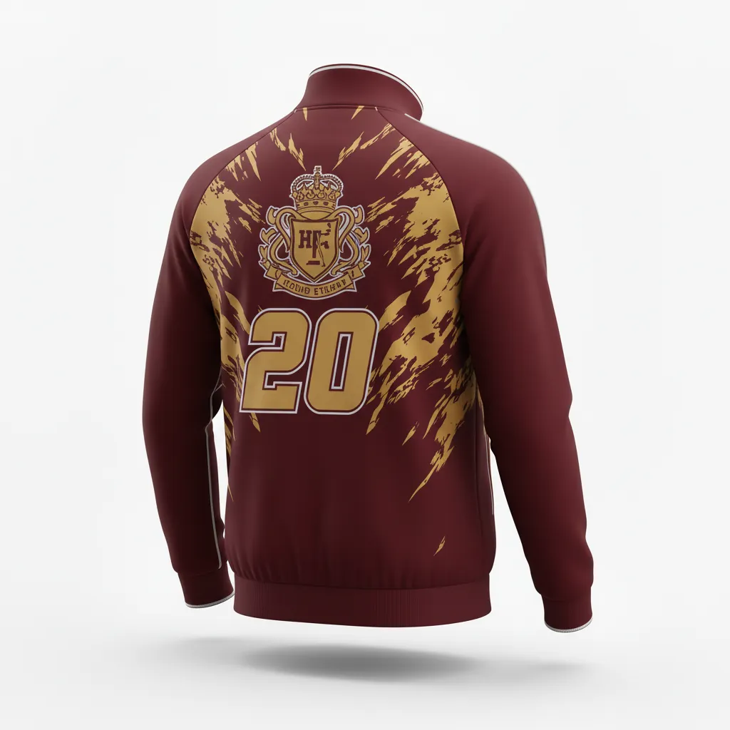 Custom Esports Track Jacket - Gold, White - Track Jacket All Blacks Vegas - Back View - HAMCO Sports Inc.