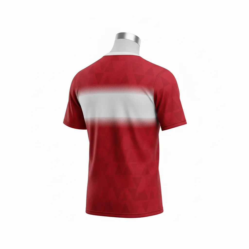 Custom Flag Football Compression Jersey - White - Football Compression Jersey Cardinal Triangle - Back View - HAMCO Sports Inc.
