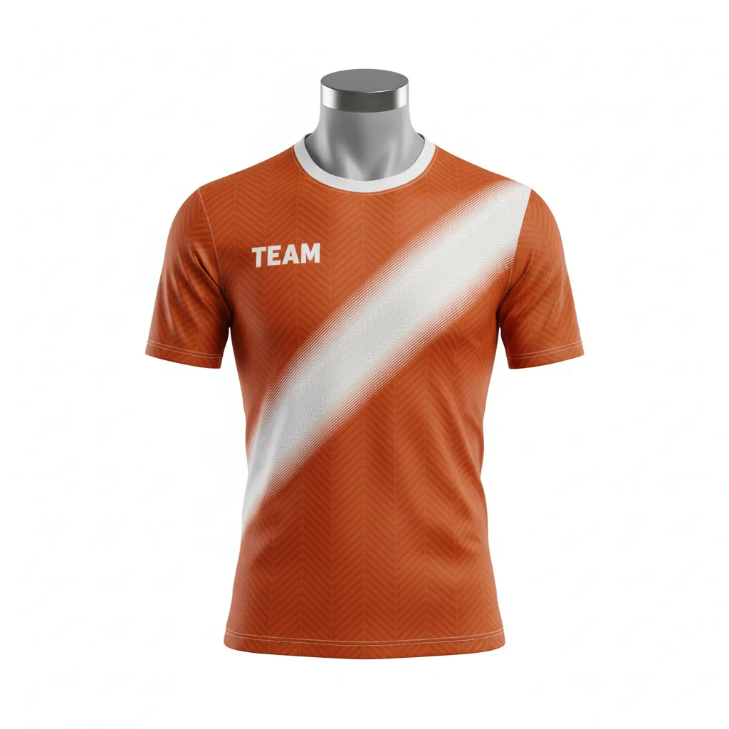 Custom Flag Football Compression Jersey - White - Football Compression Jersey Copper Chevron - Front View - HAMCO Sports Inc.