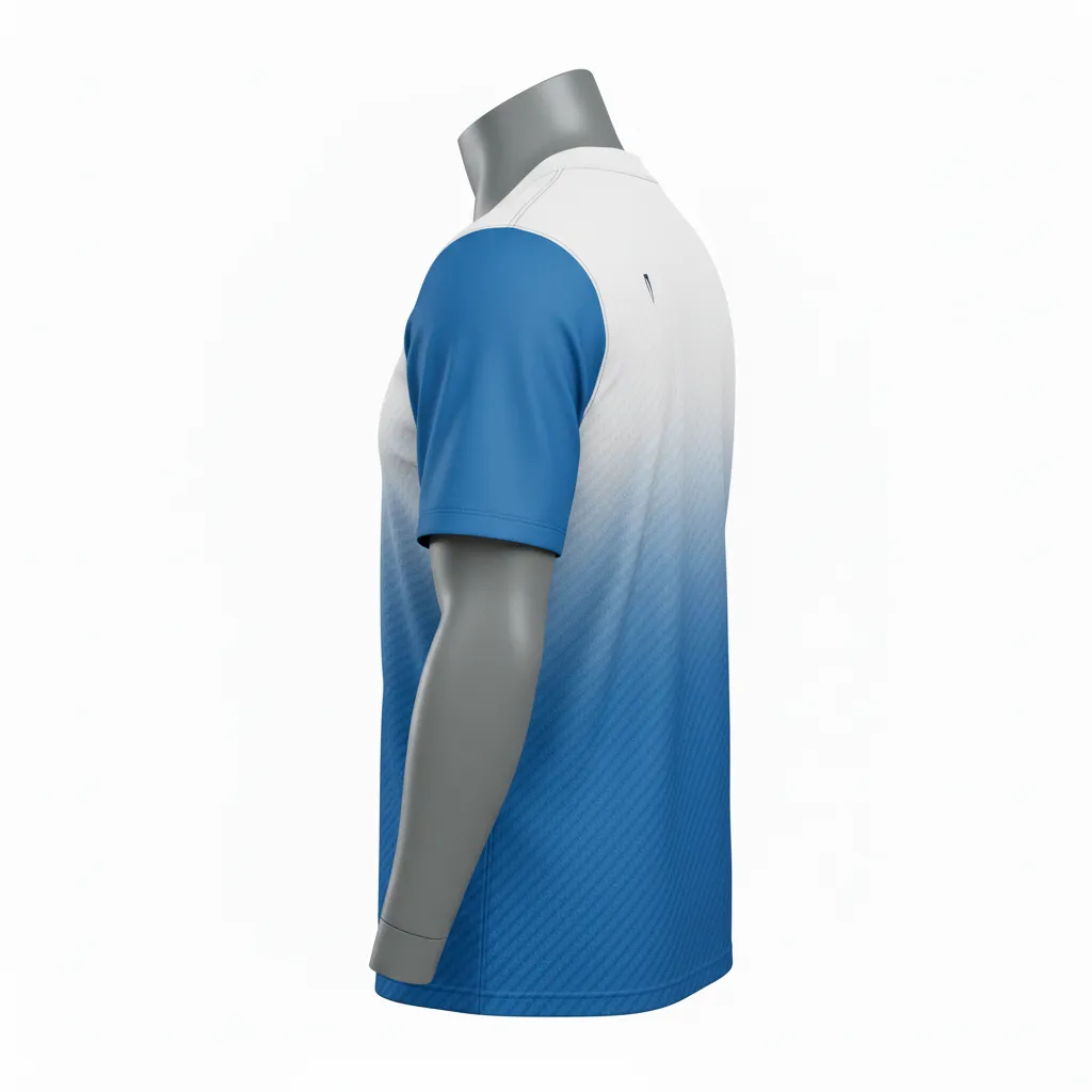 Custom Flag Football Flag Football Jersey - Blue, White - Football Performance Jersey Columbia Carbon - Back View - HAMCO Sports Inc.