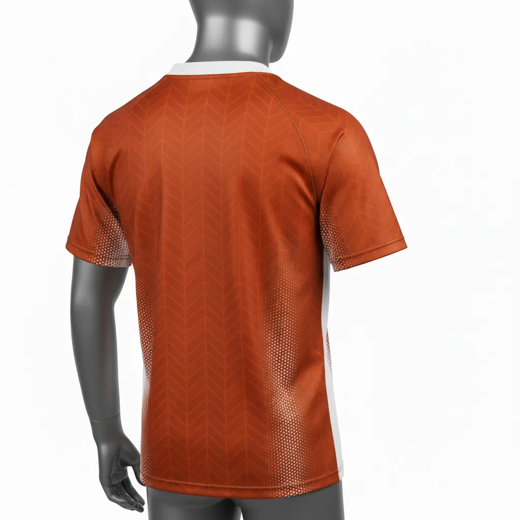 Custom Flag Football Flag Football Jersey - White - Football Performance Jersey Copper Chevron - Back View - HAMCO Sports Inc.