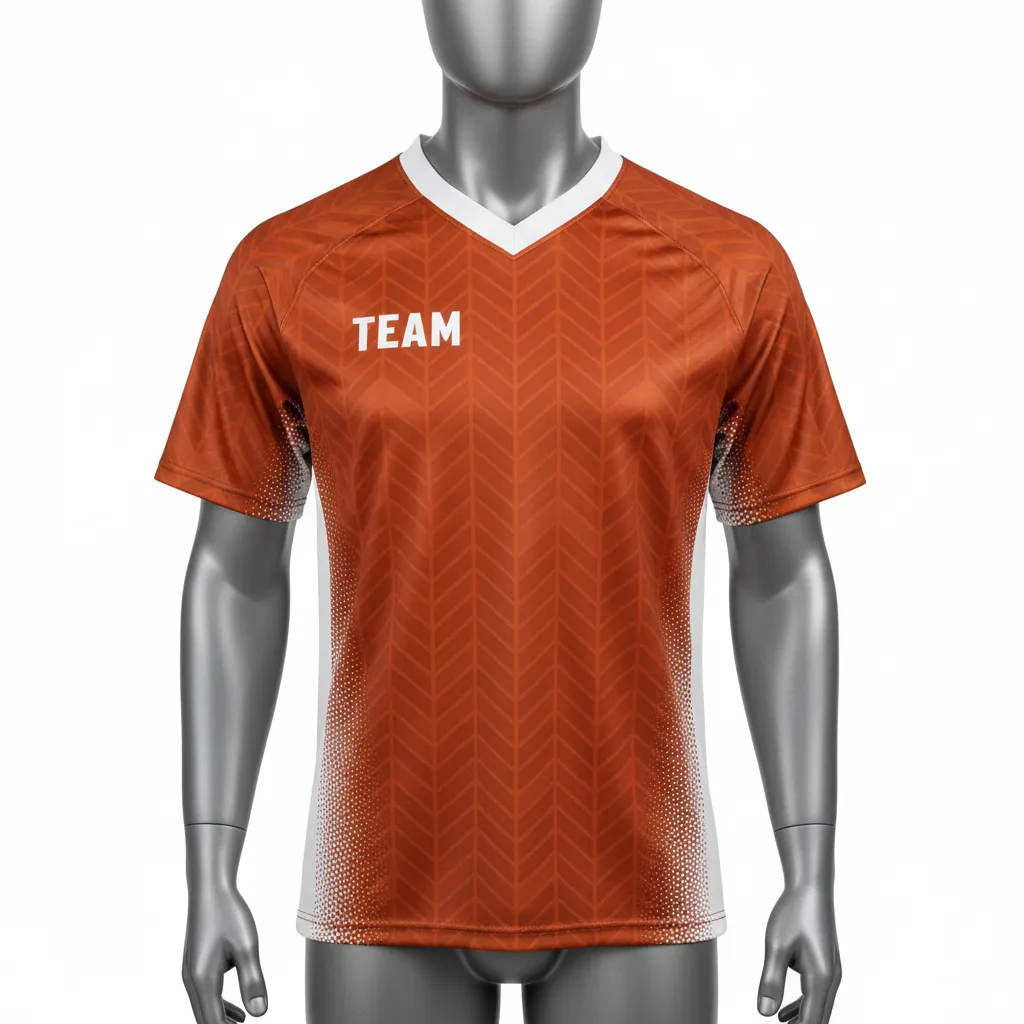 Custom Flag Football Flag Football Jersey - White - Football Performance Jersey Copper Chevron - Front View - HAMCO Sports Inc.