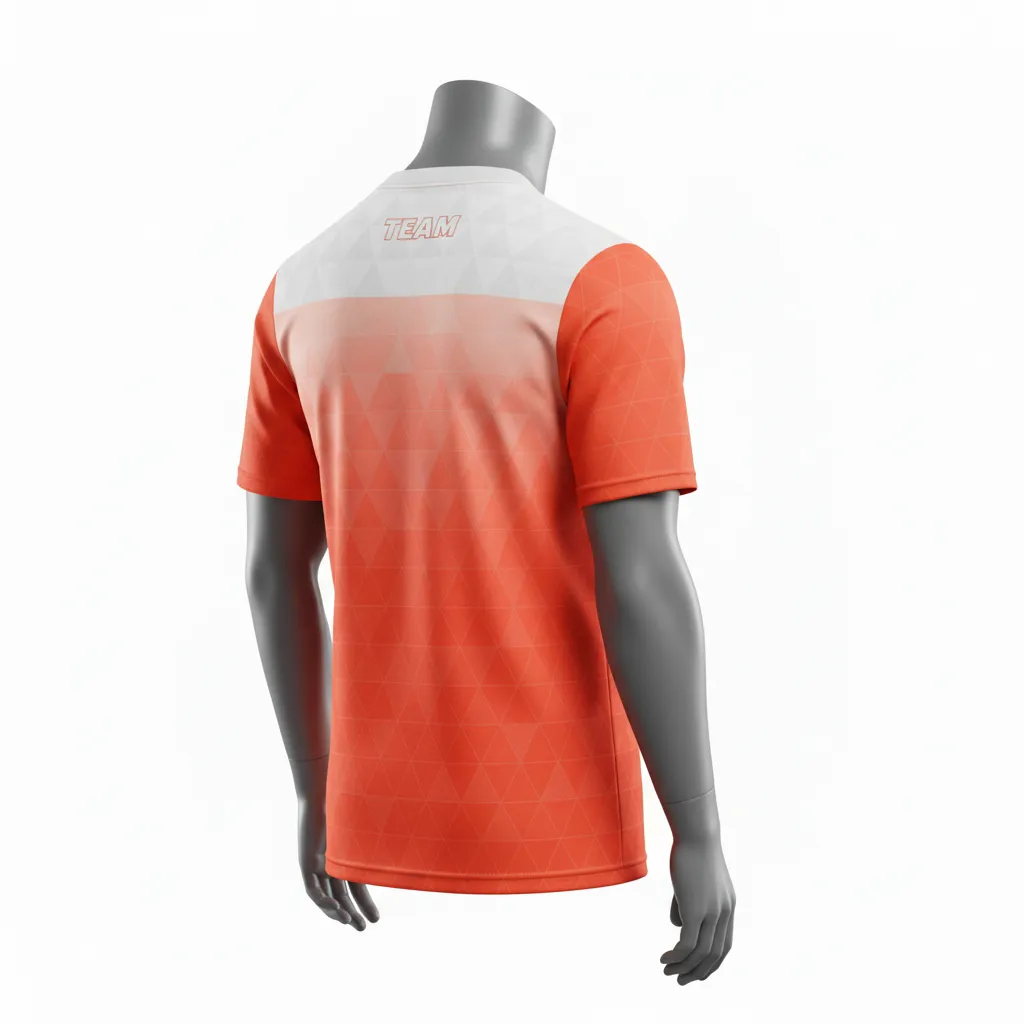 Custom Flag Football Flag Football Jersey - White - Football Performance Jersey Coral Triangle - Back View - HAMCO Sports Inc.