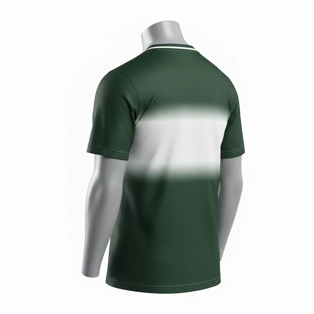 Custom Flag Football Flag Football Jersey - Green, White - Football Performance Jersey Dark Carbon - Back View - HAMCO Sports Inc.