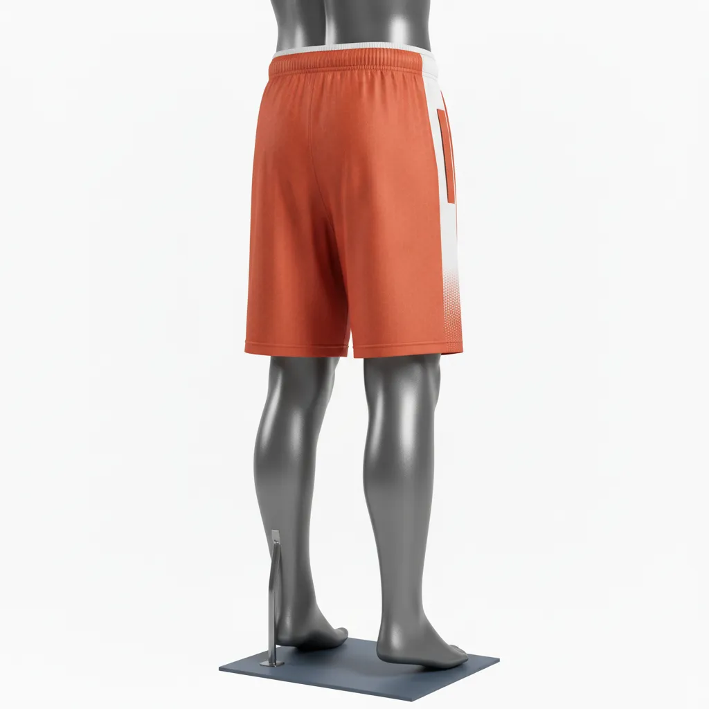 Custom Flag Football Flag Football Shorts - White - Football Training Shorts Coral Triangle - Back View - HAMCO Sports Inc.