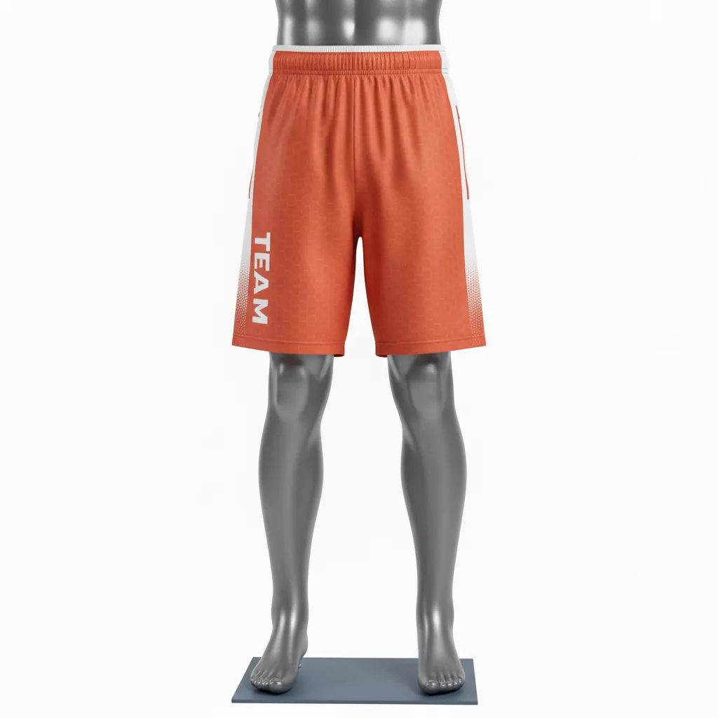 Custom Flag Football Flag Football Shorts - White - Football Training Shorts Coral Triangle - Front View - HAMCO Sports Inc.