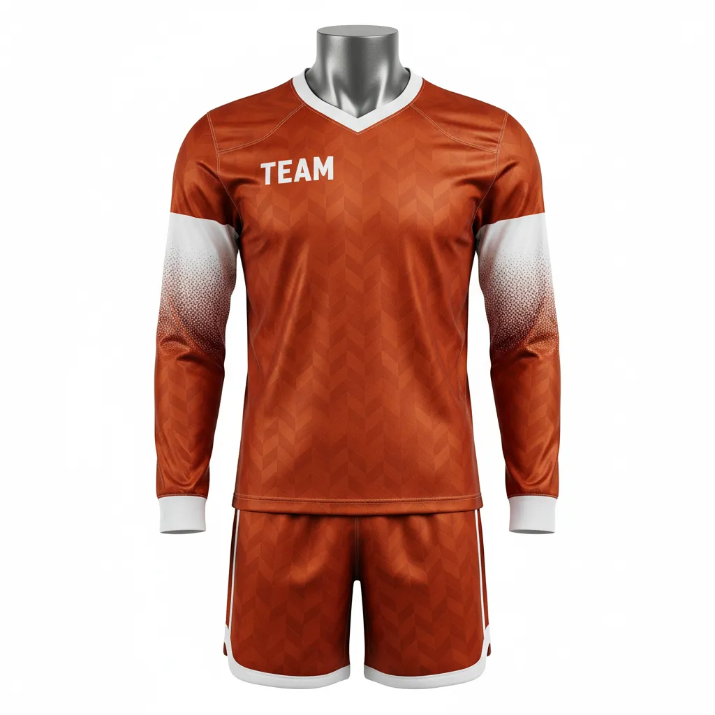 Custom Flag Football Flag Football Uniform Set - White - Football Uniform Copper Chevron Sleeve - Front View - HAMCO Sports Inc.