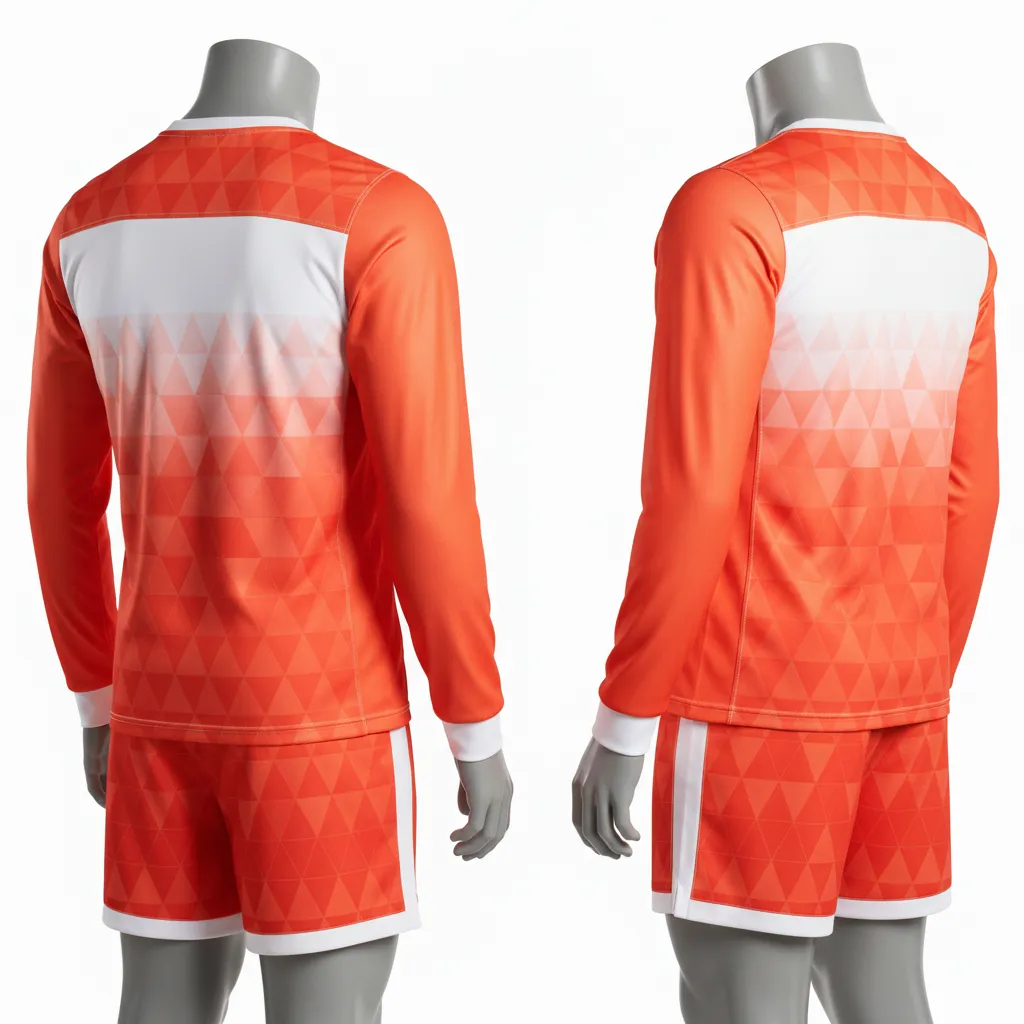 Custom Flag Football Flag Football Uniform Set - White - Football Uniform Coral Triangle Chest - Back View - HAMCO Sports Inc.