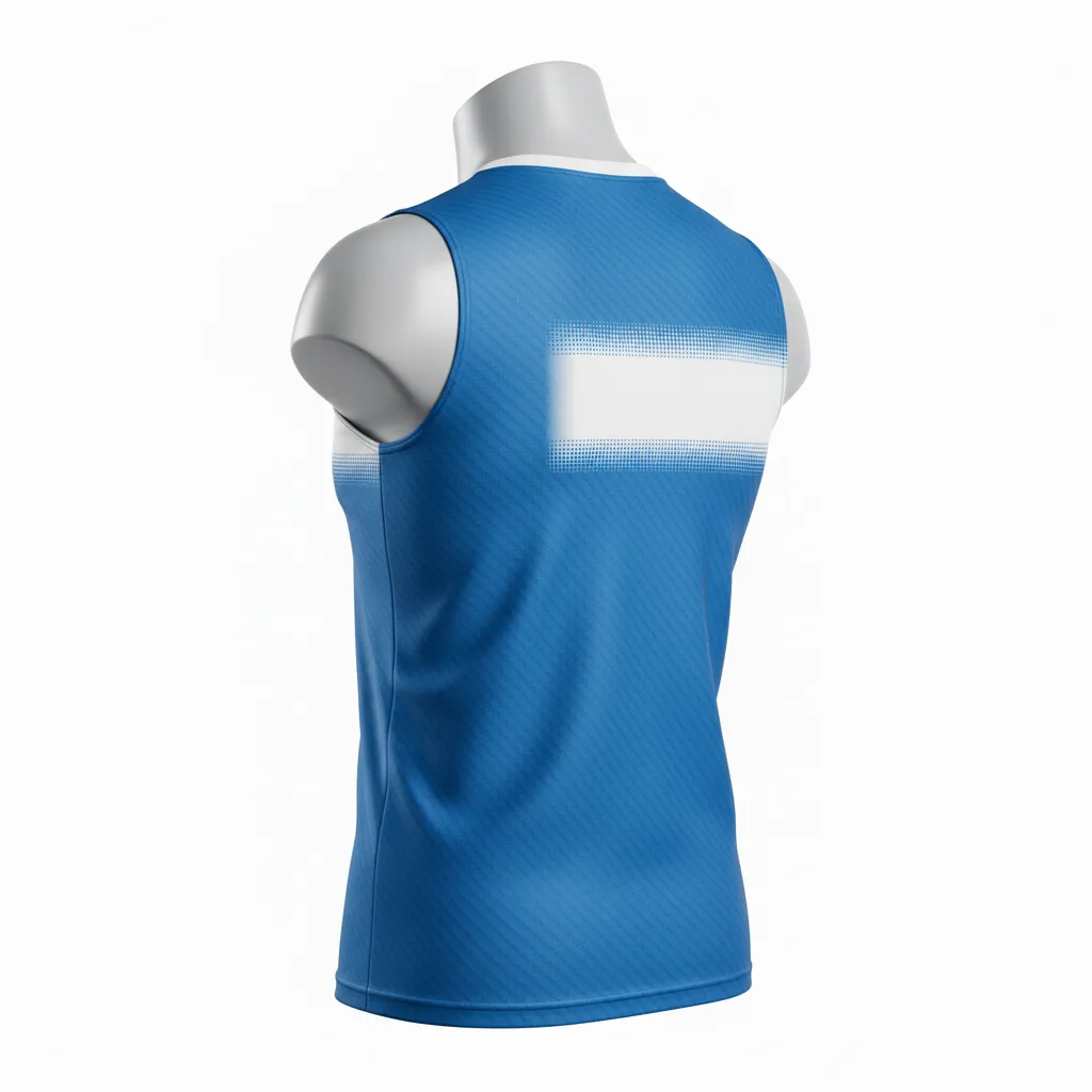 Custom Flag Football Sleeveless Flag Football Jersey - Blue, White - Football Sleeveless Tank Columbia Carbon - Back View - HAMCO Sports Inc.