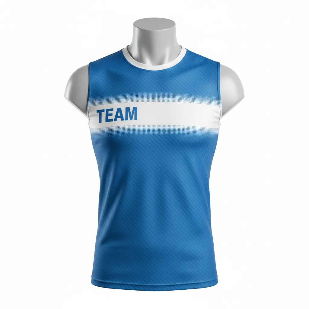 Custom Flag Football Sleeveless Flag Football Jersey - Blue, White - Football Sleeveless Tank Columbia Carbon - Front View - HAMCO Sports Inc.