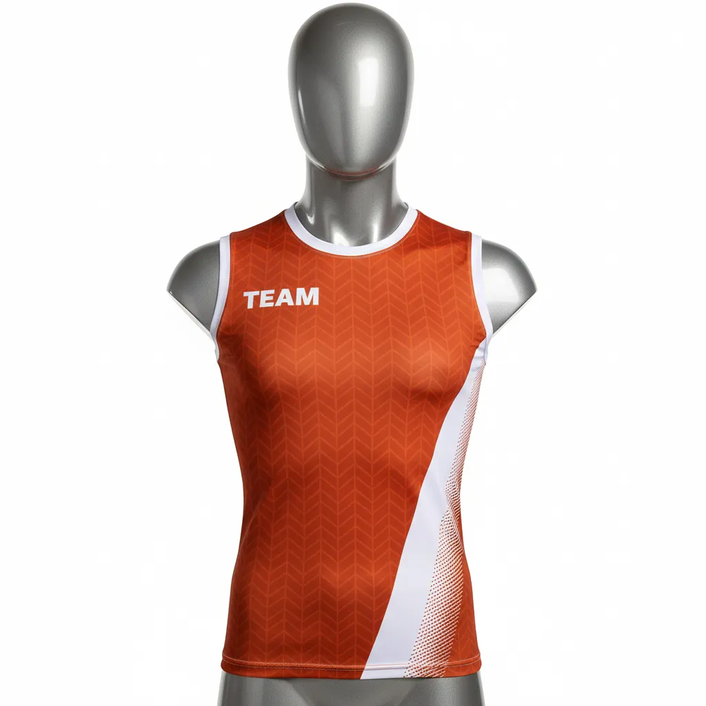 Custom Flag Football Sleeveless Flag Football Jersey - White - Football Sleeveless Tank Copper Chevron - Front View - HAMCO Sports Inc.