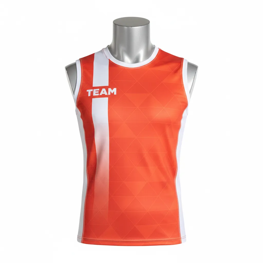 Custom Flag Football Sleeveless Flag Football Jersey - White - Football Sleeveless Tank Coral Triangle - Front View - HAMCO Sports Inc.