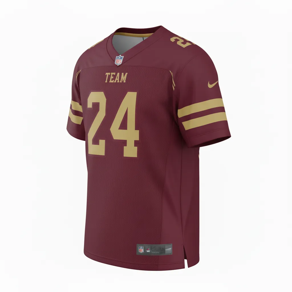 Custom Football Football Practice Jerseys - Burgundy, Gold - Football Jersey Vegas Triple Stripe - Front View - HAMCO Sports Inc.