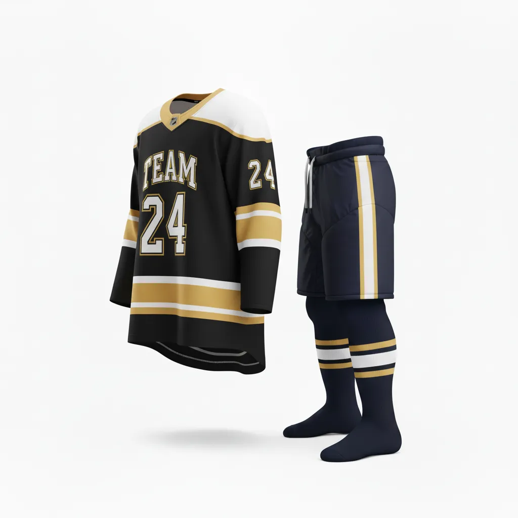 Custom Ice Hockey Away Uniform - Custom Design - Ice Away - Back View - HAMCO Sports Inc.