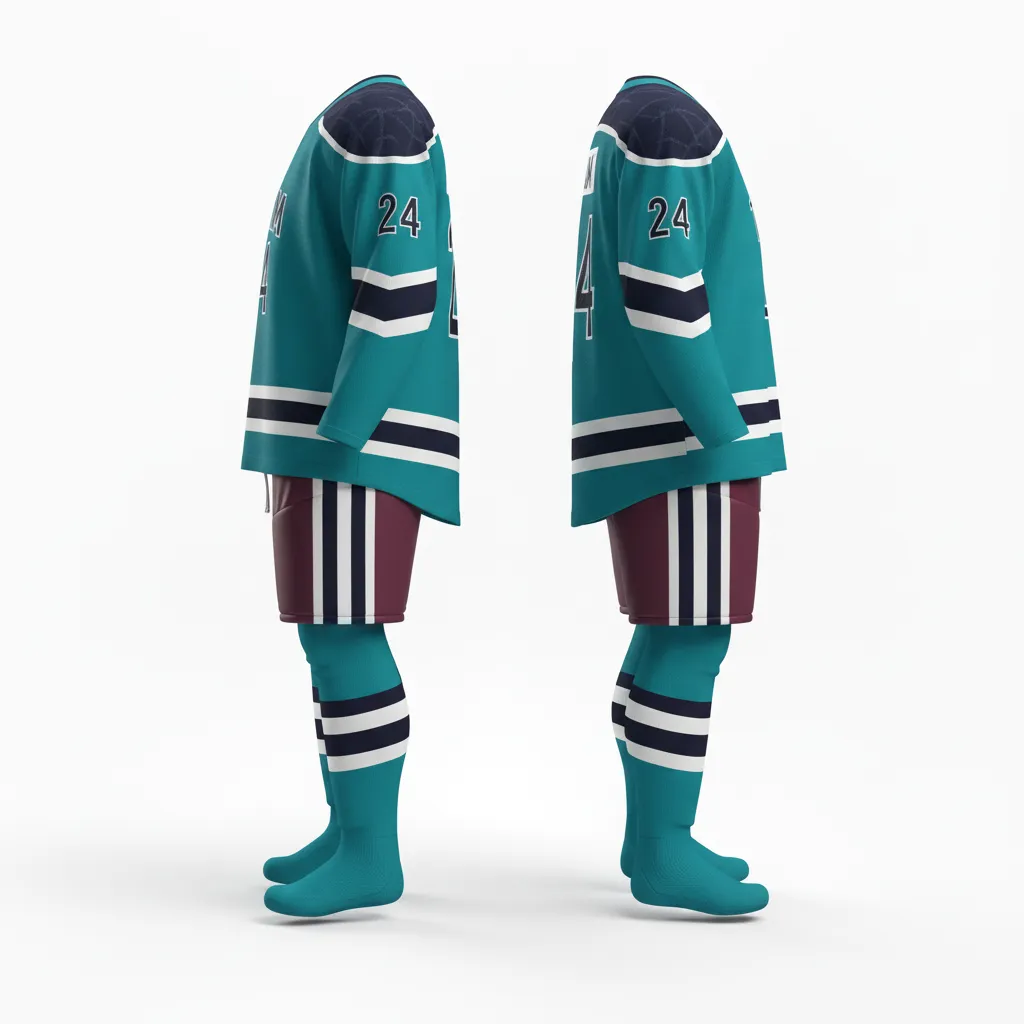 Custom Ice Hockey Away Uniform - Custom Design - Tradition Away - Side View - HAMCO Sports Inc.