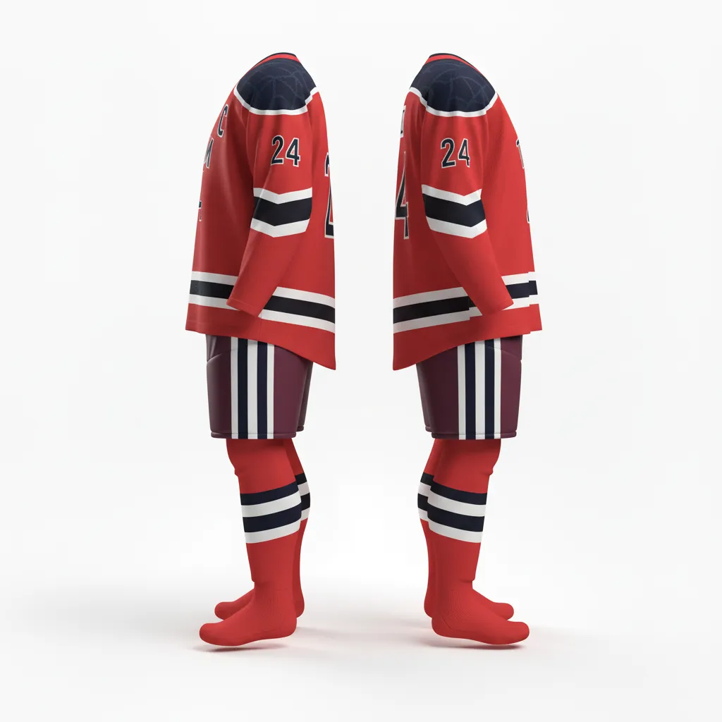 Custom Ice Hockey Away Uniform - Custom Design - Power Away - Front View - HAMCO Sports Inc.
