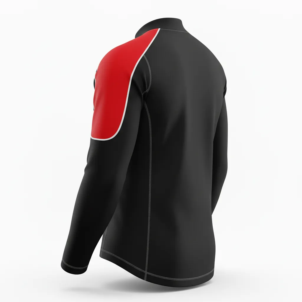 Custom Ice Hockey Compression Base Layer - Black, Silver, White - Back View - HAMCO Sports Inc.