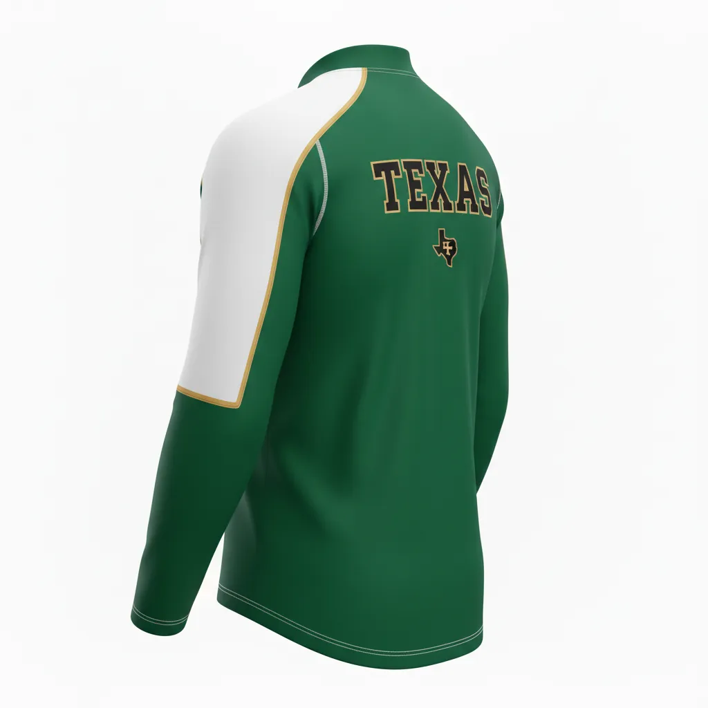 Custom Ice Hockey Compression Base Layer - Black, Gold - Forest - Back View - HAMCO Sports Inc.