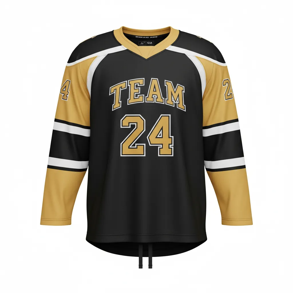 Custom Ice Hockey Game Day Away Jersey - Custom Design - Ice Away Jersey - Front View - HAMCO Sports Inc.