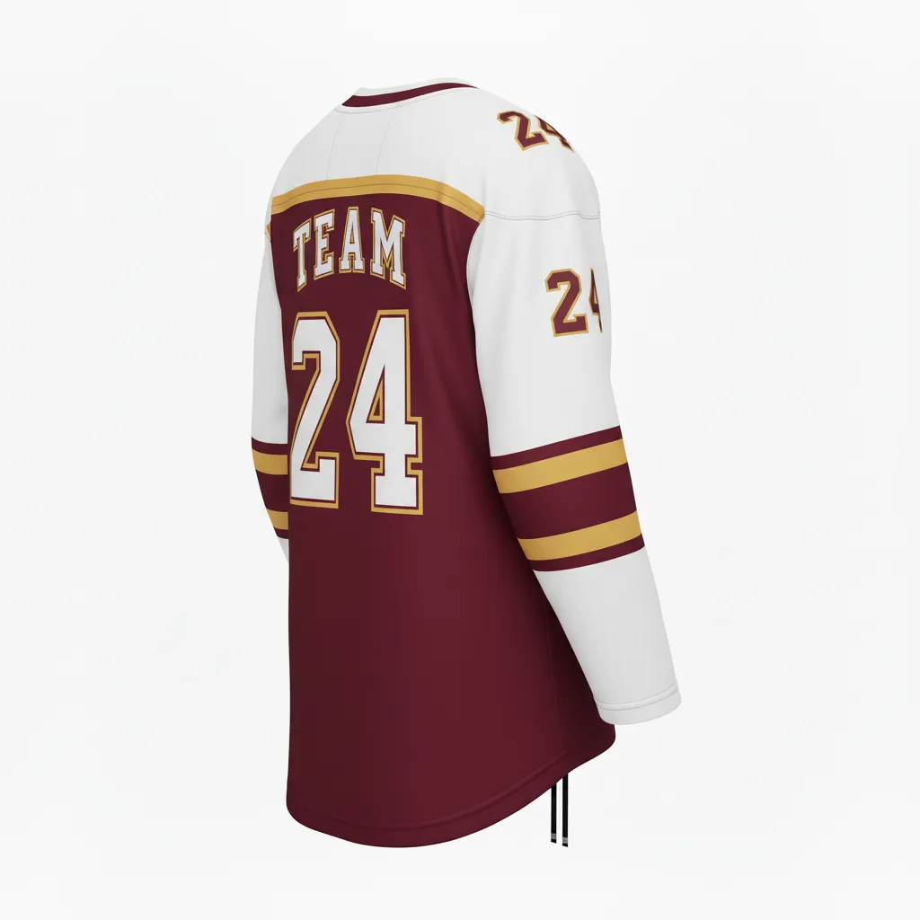 Custom Ice Hockey Game Day Away Jersey - Custom Design - Tradition Away Jersey - Back View - HAMCO Sports Inc.