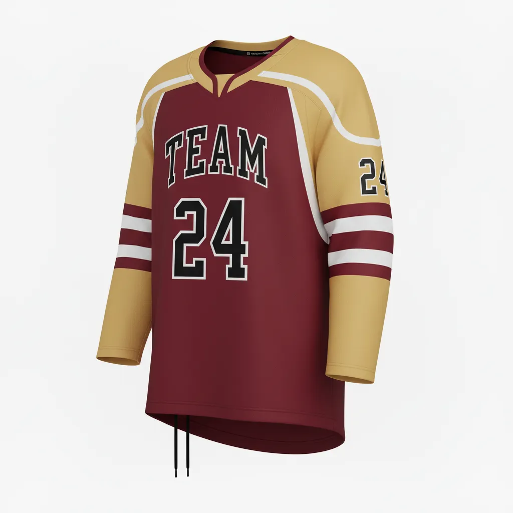 Custom Ice Hockey Game Day Away Jersey - Gold - Away Jersey - Front View - HAMCO Sports Inc.