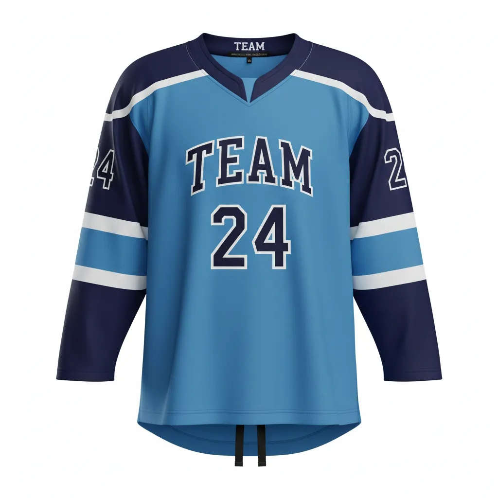 Custom Ice Hockey Game Day Away Jersey - Navy - Away Jersey - Front View - HAMCO Sports Inc.