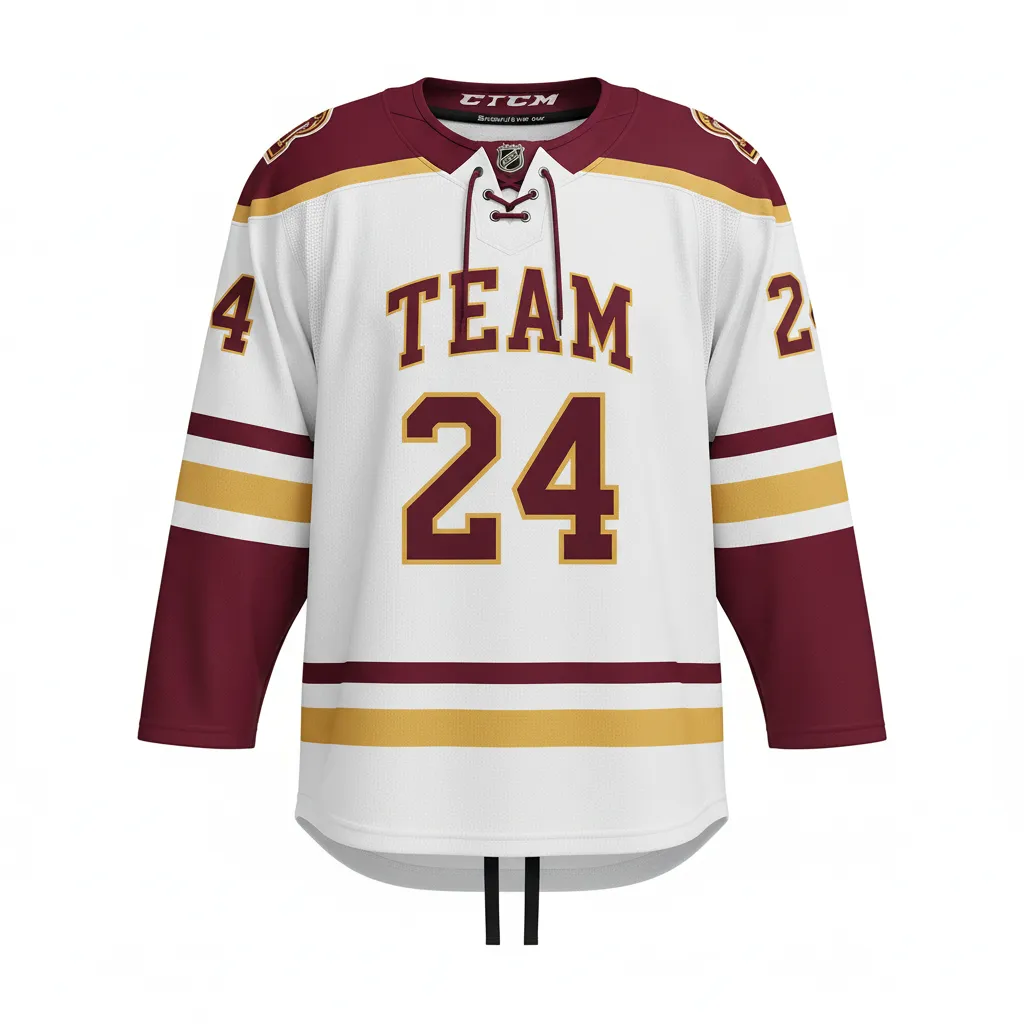 Custom Ice Hockey Game Day Home Jersey - Custom Design - Tradition Home Jersey - Front View - HAMCO Sports Inc.