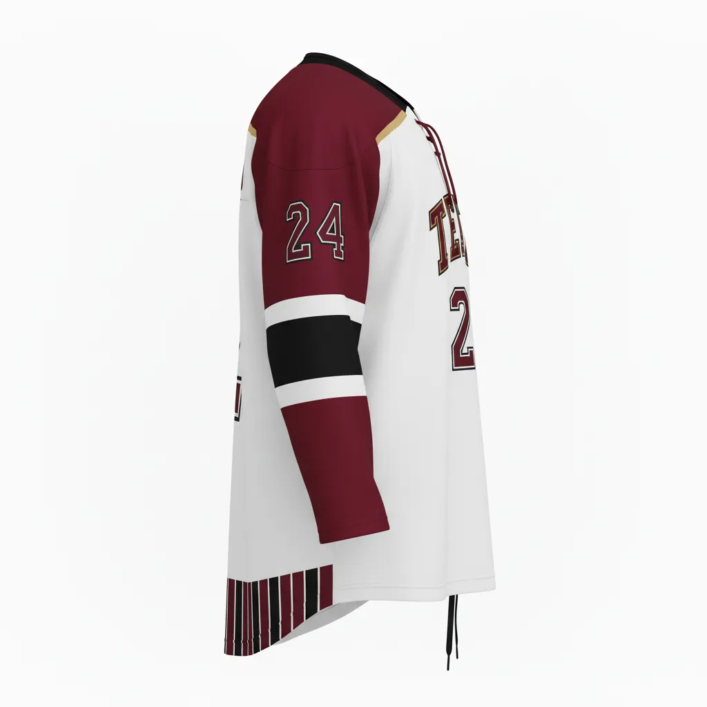Custom Ice Hockey Game Day Home Jersey - Gold - Home Jersey - Side View - HAMCO Sports Inc.