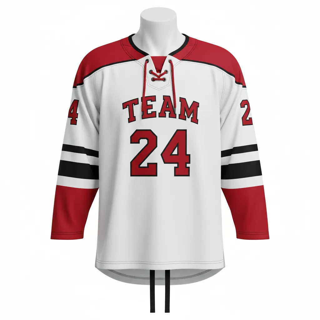 Custom Ice Hockey Game Day Home Jersey - Custom Design - Power Home Jersey - Front View - HAMCO Sports Inc.