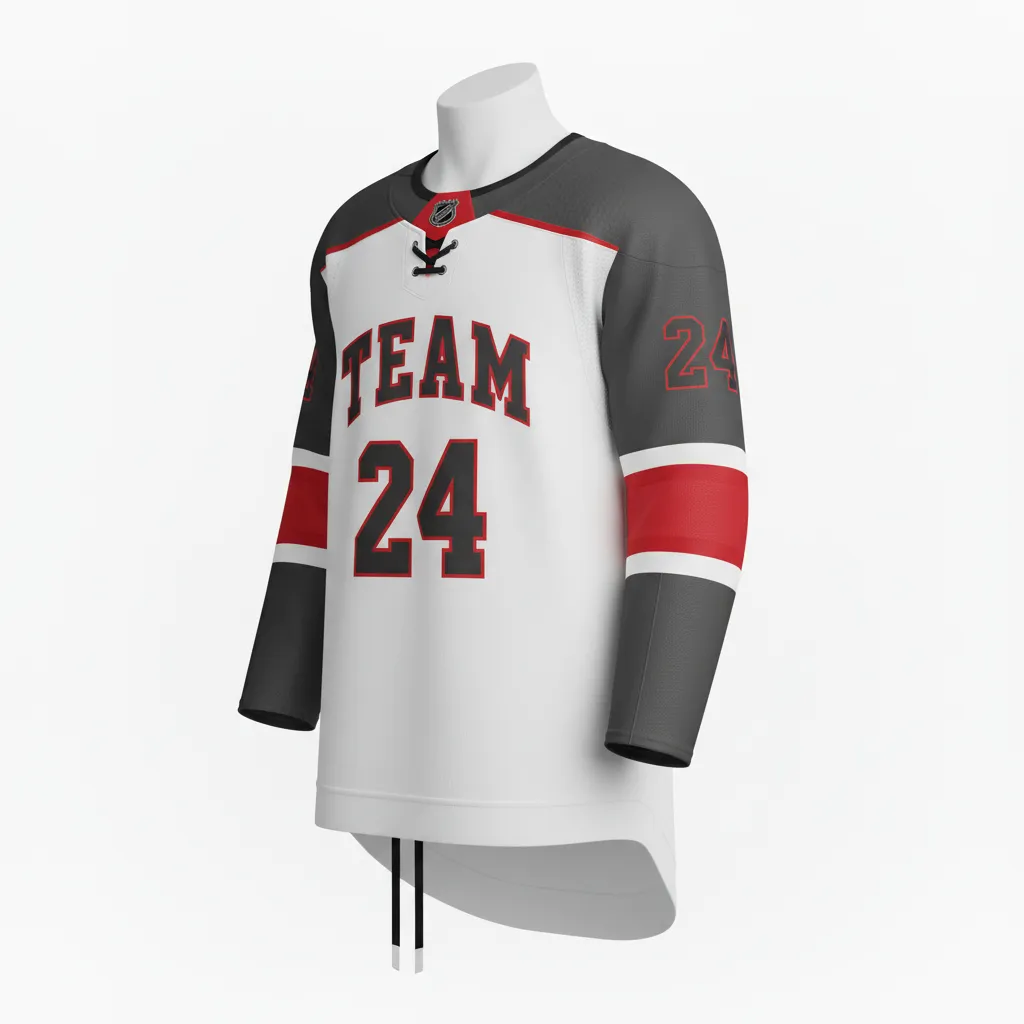 Custom Ice Hockey Game Day Home Jersey - Red - Home Jersey - Front View - HAMCO Sports Inc.