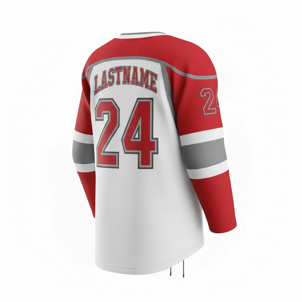 Custom Ice Hockey Game Day Home Jersey - White - Home Jersey - Back View - HAMCO Sports Inc.