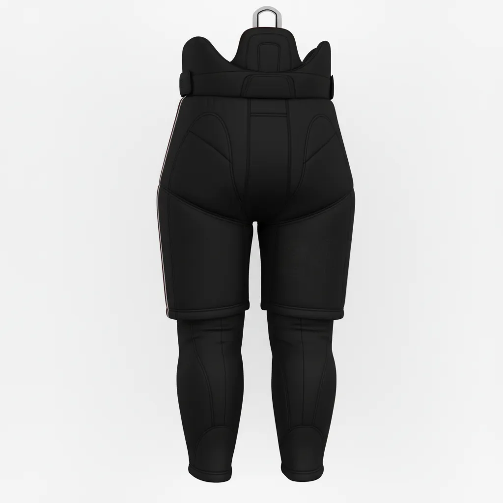 Custom Ice Hockey Hockey Shell - Black, Silver, White - Back View - HAMCO Sports Inc.