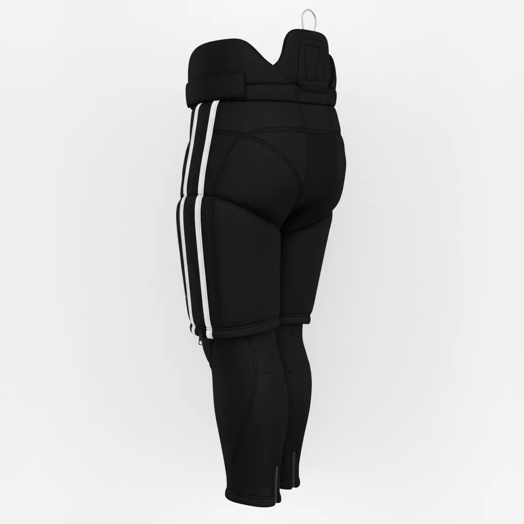 Custom Ice Hockey Hockey Shell - Black, White, Grey - Back View - HAMCO Sports Inc.