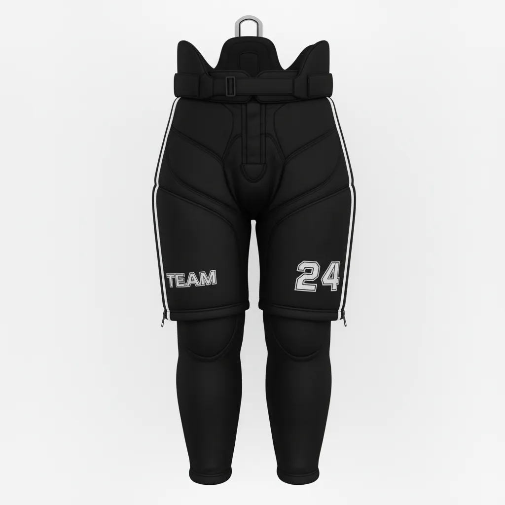 Custom Ice Hockey Hockey Shell - Black, White, Grey - Front View - HAMCO Sports Inc.