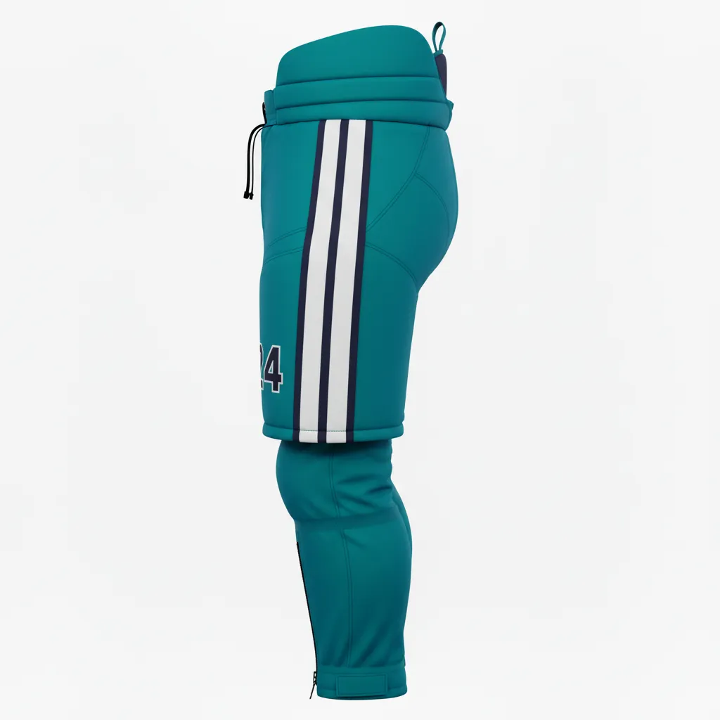 Custom Ice Hockey Hockey Shell - Black, White - Columbia - Side View - HAMCO Sports Inc.