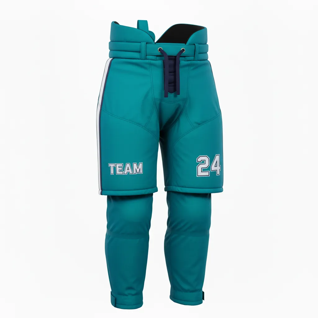 Custom Ice Hockey Hockey Shell - White, Navy - Columbia - Front View - HAMCO Sports Inc.