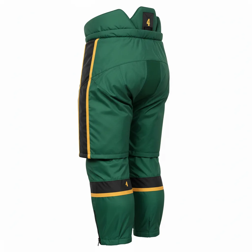 Custom Ice Hockey Hockey Shell - Black, Gold - Forest - Back View - HAMCO Sports Inc.