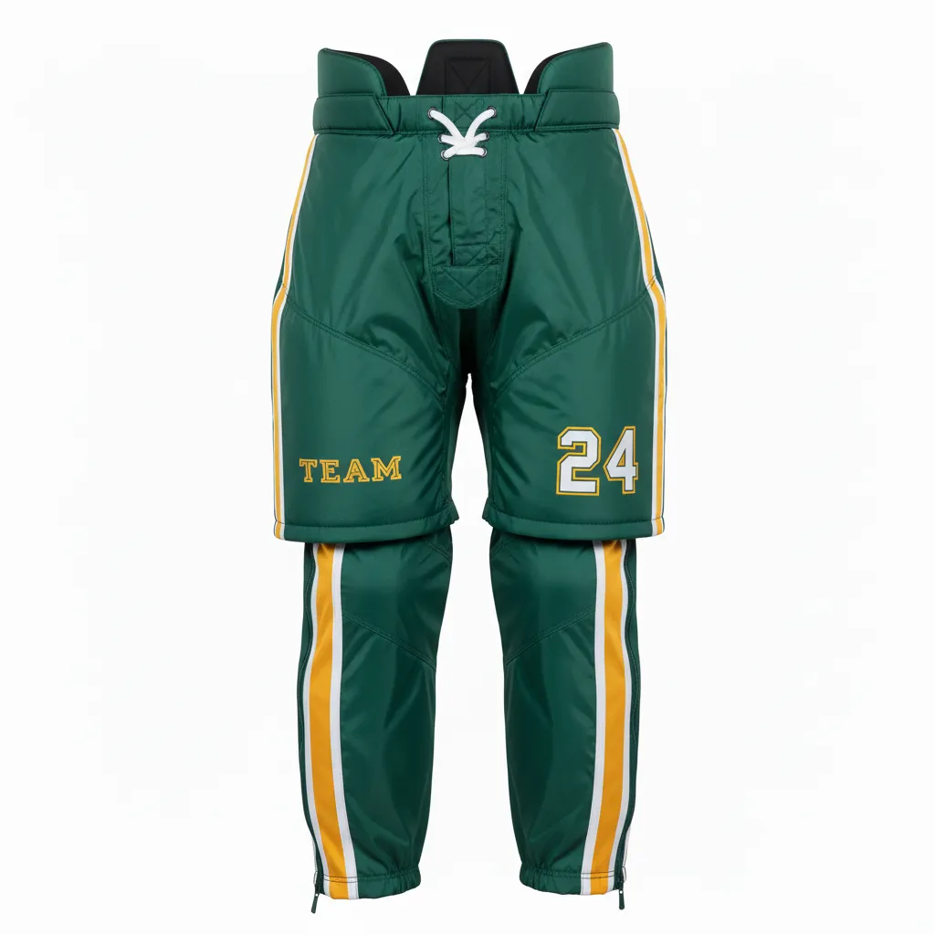 Custom Ice Hockey Hockey Shell - Gold, White - Forest - Front View - HAMCO Sports Inc.