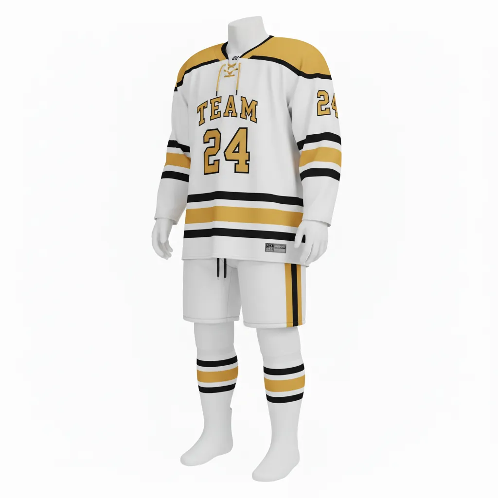 Custom Ice Hockey Home Uniform - Custom Design - Ice Home - Front View - HAMCO Sports Inc.