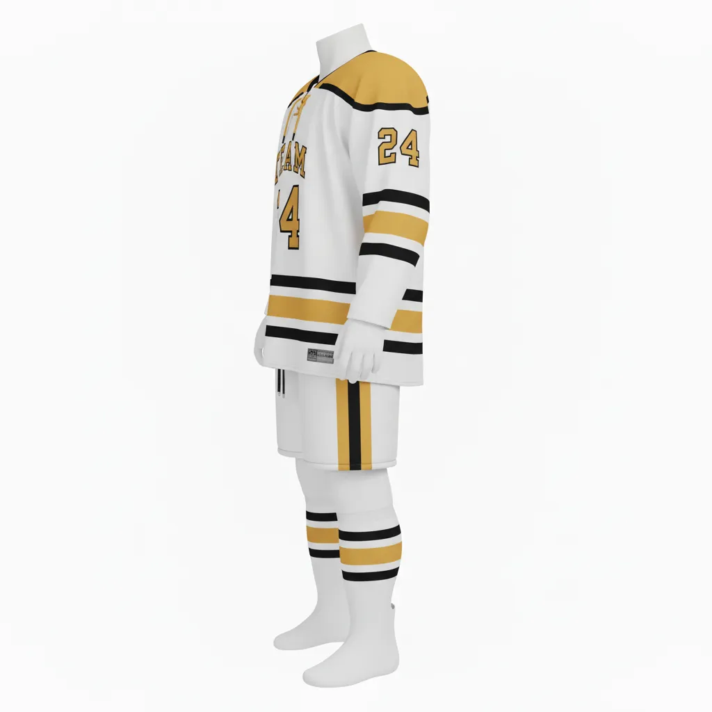 Custom Ice Hockey Home Uniform - Custom Design - Ice Home - Side View - HAMCO Sports Inc.