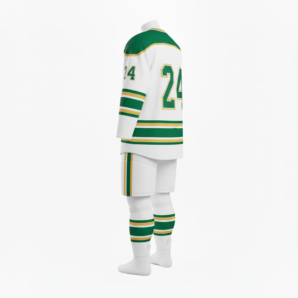 Custom Ice Hockey Home Uniform - Custom Design - Tradition - Back View - HAMCO Sports Inc.
